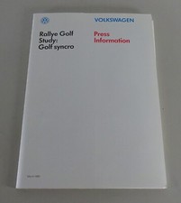 Press Kit/Press Information VW Golf 2/II Rallye, Country, Syncro from 03/89 