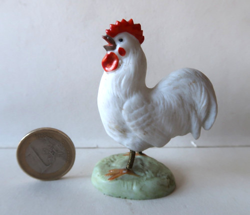 Figurine biscuit coq monté - figurine,