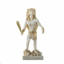 Statue sculpture Hercule w matraque nu mâle albâtre NEUVE mythologie 6,1"