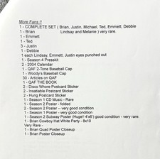 Queer As Folk COLLECTION  -- over 100 items - signed entertainment memorabilia