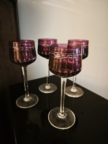 Verres cristal de couleur - verres,