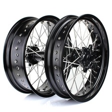 17" Noir Supermoto Roues