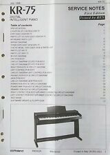 Roland KR-75 Digital Keyboard Original Service Manual Schematics Parts List Book