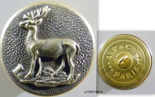 Bouton chasse venerie cerf - bouton, chasse/venerie