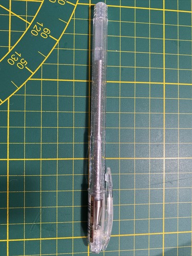 Stylo bille pailleté argent - pailleté,