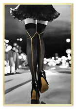 Sexy Art - Haut Talons - Peinture À L'Huile Toile avec Cadre 93x63cm - G108291