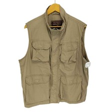 Marlboro Classics Multi-Pocket Vest Beige Men Second-Hand Clothing Size XL 0147