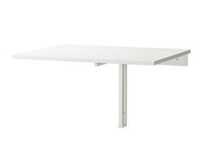WHITE NORBERG Ikea Wall Mounted Drop Leaf Table Corner Computer Table 301.805.04