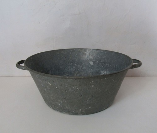 Ancienne bassine galvanisée - bassine,