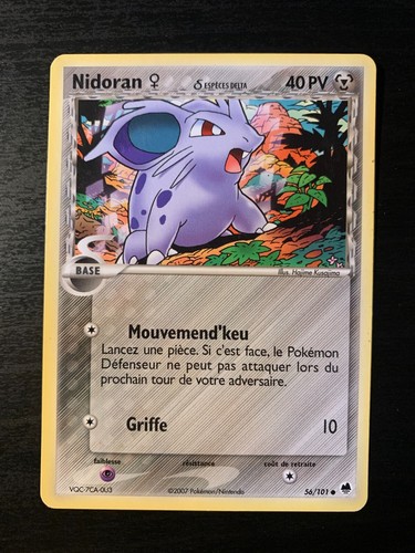 Carte pokémon commune - carte, nidoran