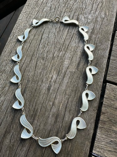 Collier émaillé argent