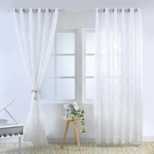 Rideau voilage doux blanc - voilage,