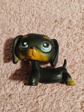 LPS authentic Littlest Petshop # 325 Chien Teckel Pet Shop Rare Black Noir