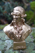 RE0498 OR  FIGURINE BUSTE STATUETTE ROBESPIERRE AVOCAT REVOLUTIONNAIRE HISTOIRE