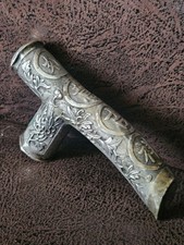 ANTIQUE SILVER KNOB CANE China/Indochina/Silver/Vietnam/Antique