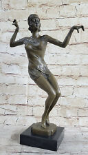 Vintage Demétre Chiparus Dourga Exotic Dancer Bronze Chryselephantine Sculpture