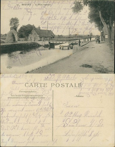 Cpa beuvry pont tournant - le,