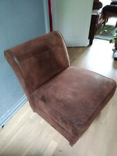 LOT DE 2 FAUTEUILS  Cuir Daim  Meuble de Salon 