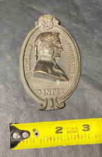 Ravenna 1921 V1 Centenario Dantes Table Wall Plaque Medal Bronze Kingdom Italy