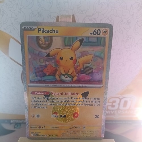 Carte pokémon pikachu 028 - carte,