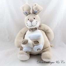 Peluche musicale lapin NOUKIE'S Oscar et Léon train 25 cm (DOU^)