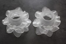 2 tulipes  florales pâte de verre lustre lampe applique