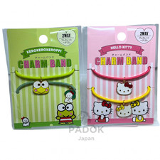 Hello Kitty Keroppi Sanrio Charm Band Sanrio Hair Tie Bracelet Kawaii Keychains