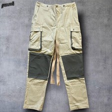 Mens WW2 US Army M42 Airborne Paratropper Pants Cargo Trouser Double Knee