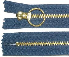 Marine Fermeture, 12 "/ 30CMS, Doré Laiton Dents, Bout Fermé NO.5 Cercle Tirette