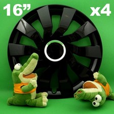 Enjoliveurs 16" Cliff ★4 pièces ★ NOIR pour VW Beetle Passat Sharan Tiguan