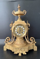 Stunning 19th Century Louis XVI Style Bronze Fireplace Pendulum