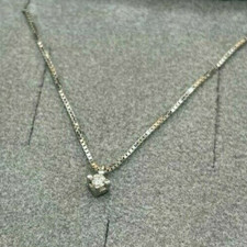 Collier Femme Vénitien Or Blanc 18Kt Nouveau Pendentif Puntoluce Diamant 0,04Kt