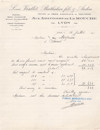 Lyon negociant viallet 1931 - 69,