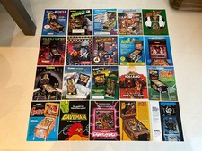 Lot de 20 FLYERS de FLIPPER GOTTLIEB originaux - publicités d'époque 80-90