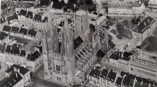 Ancienne photo aérienne - ancienne,