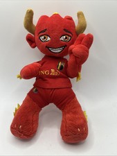 Belgian Red Devils Plush  Mascot Belgium URBSFA KBVB Soccer Football FUTBOL 10”