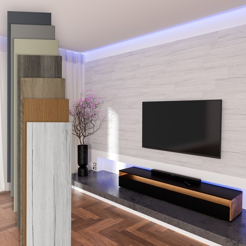 Panneaux muraux hexim mdf bois - panneaux,