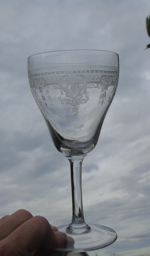 Verre eau cristal gravé - eau, en
