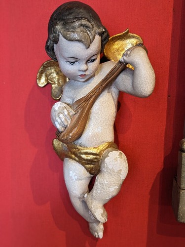 Sculpture ancienne ange bois - ancienne,