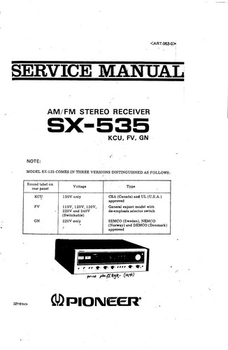 Service manuel instructions - manuel, d'instructions