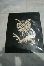 HIBOUX TABLEAU DECOUPE BOIS CHANTOURNAGE TAILLE 24X30 CM NEUF