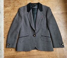 Louis Feraud Vintage Wool Blazer Jacket Ladies Size 12 Uk 38 Eu Formal Business 