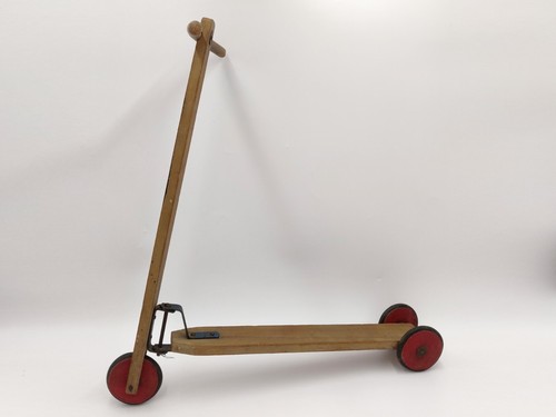 Ancienne trottinette bois 3 - trottinette, en