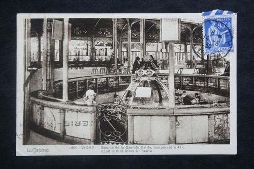 Antique 1939 vichy postcard - antique,
