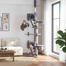 Arbre à chat XXL avec tendeur de plafond, hauteur 230–250 cm, plusieurs couleurs