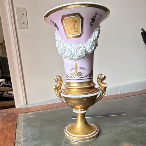 Vase porcelaine rose et - porcelaine,