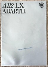 LANCIA A112 Car Sales Brochure DEC 1983 DUTCH TEXT Abarth LX