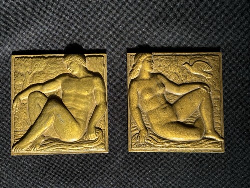 Art deco bronze médailles - deco, 2