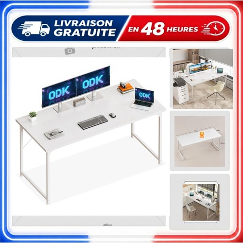 Bureau ordinateur odk blanc - d'ordinateur,