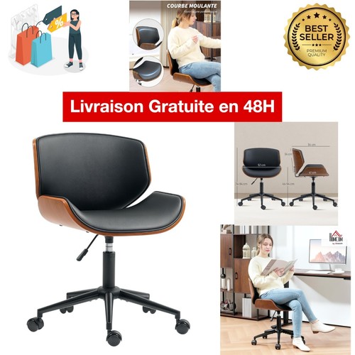 Homcom chaise bureau - de, sans